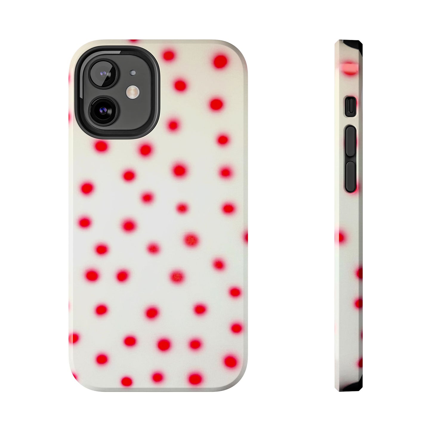 "vanilla cherry polka dot" airbrush iPhone case