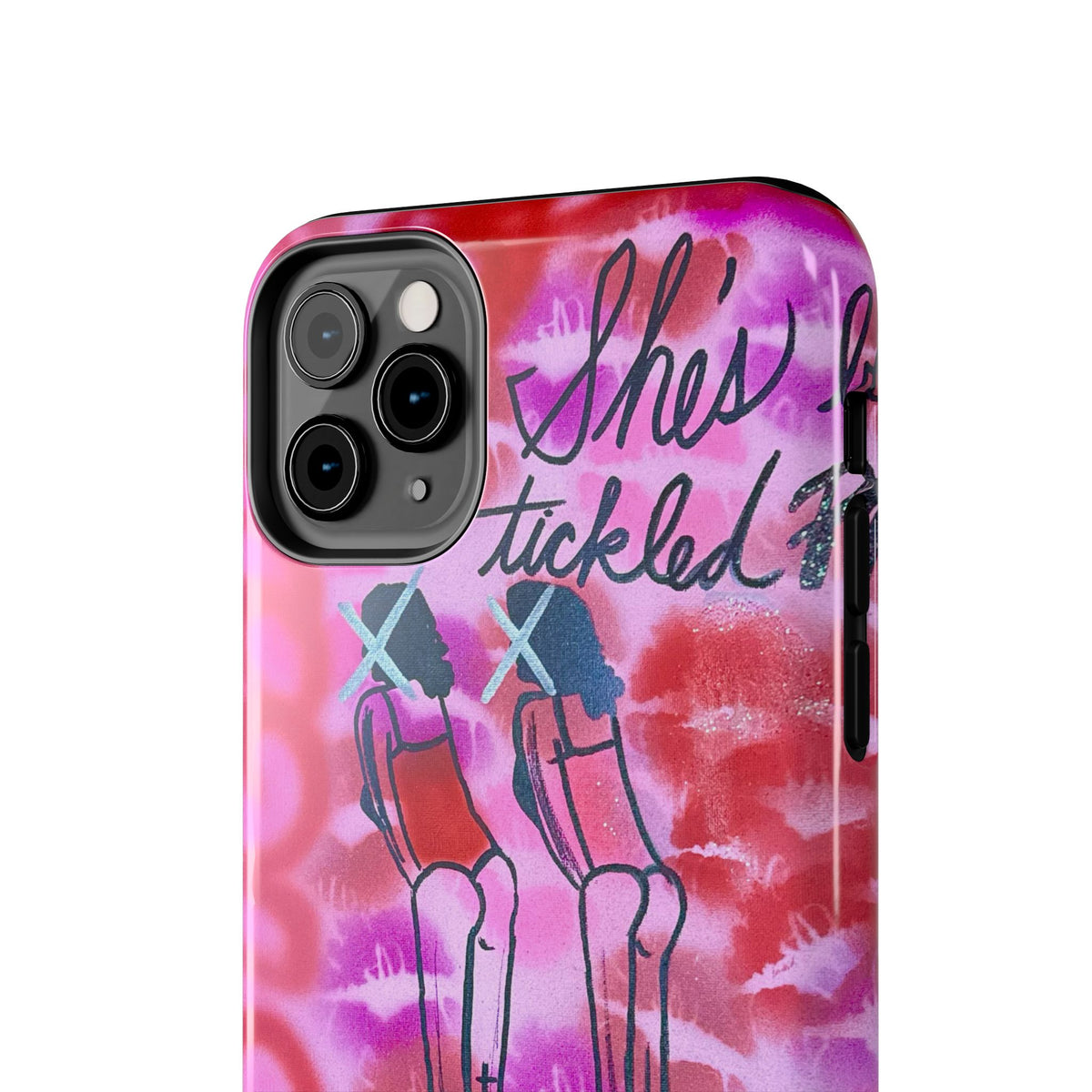 "tickled pink" airbrush iPhone case