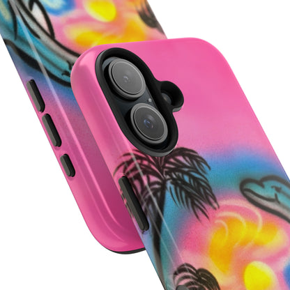 "dolphin love" airbrush iPhone case