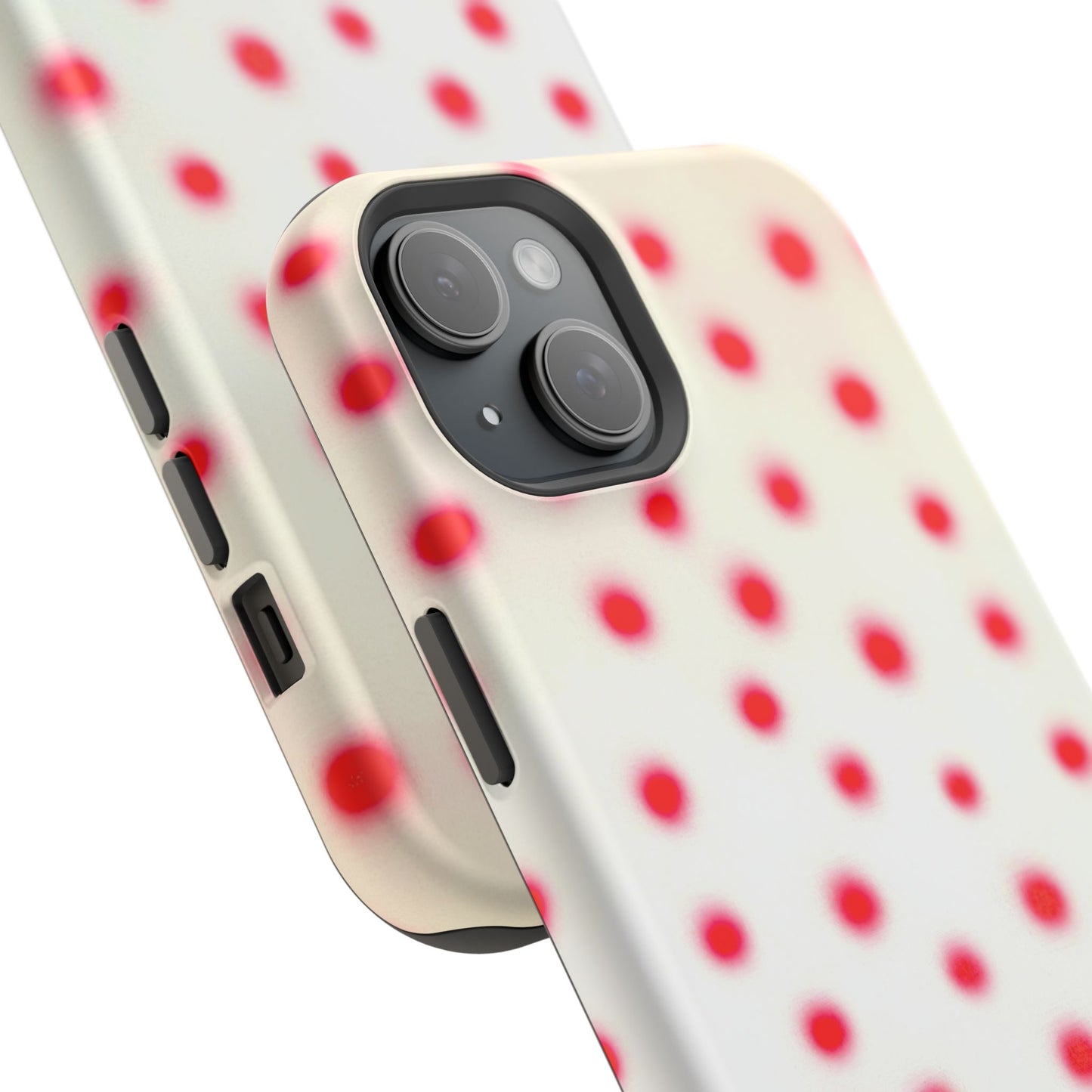 MagSafe "vanilla cherry polka dot" airbrush iPhone case