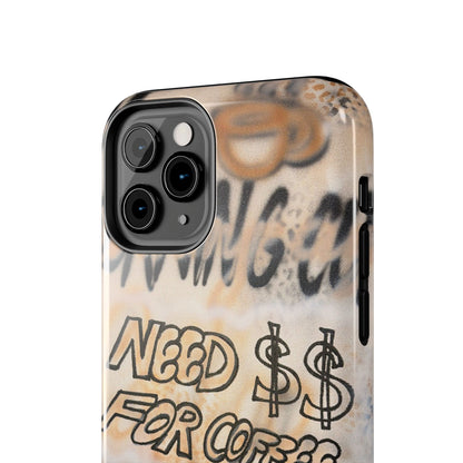"need $$ for coffee" airbrush iPhone case