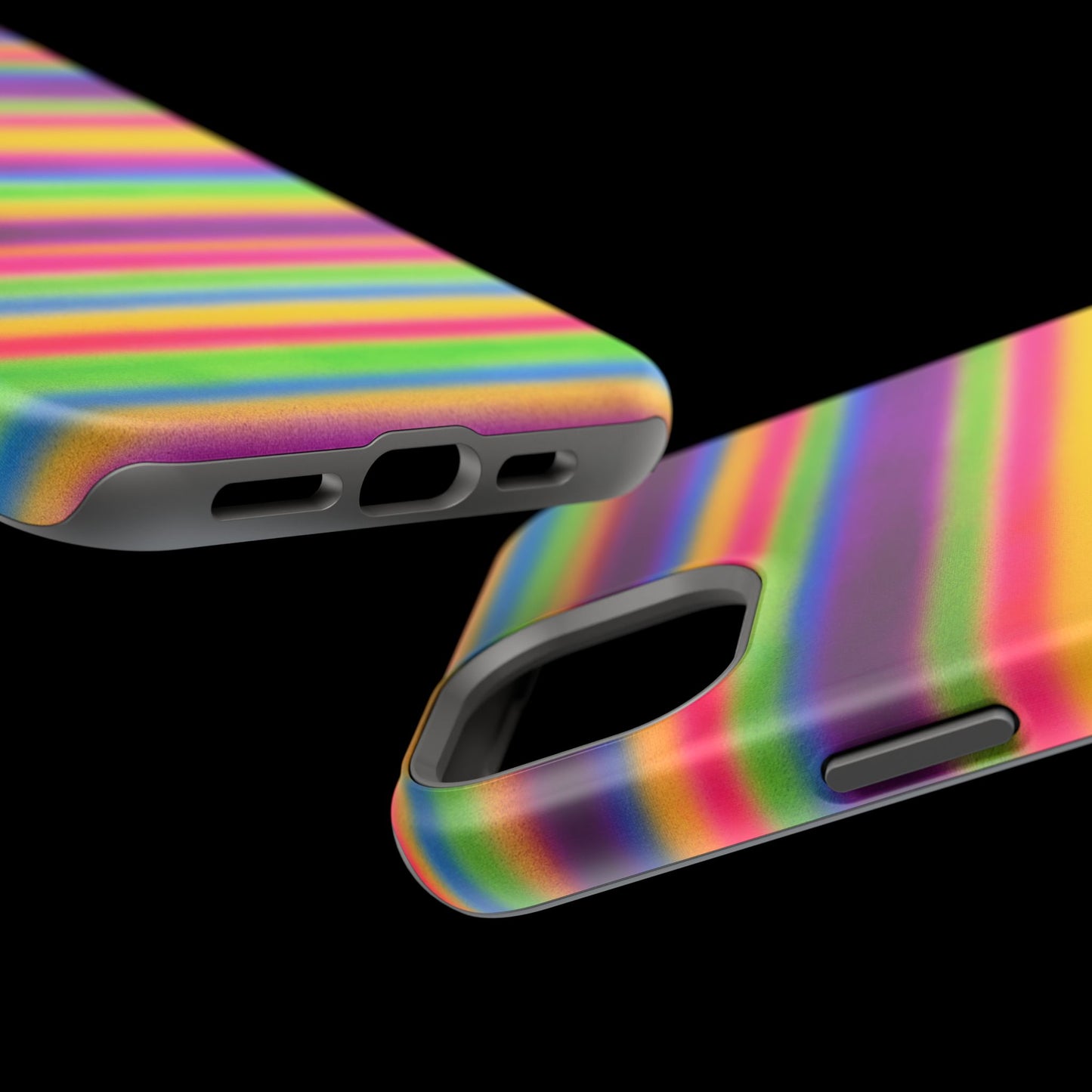 MagSafe "colorful stripes" airbrush iPhone case