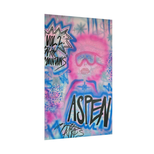 "aspen aspirations" airbrush rolled print
