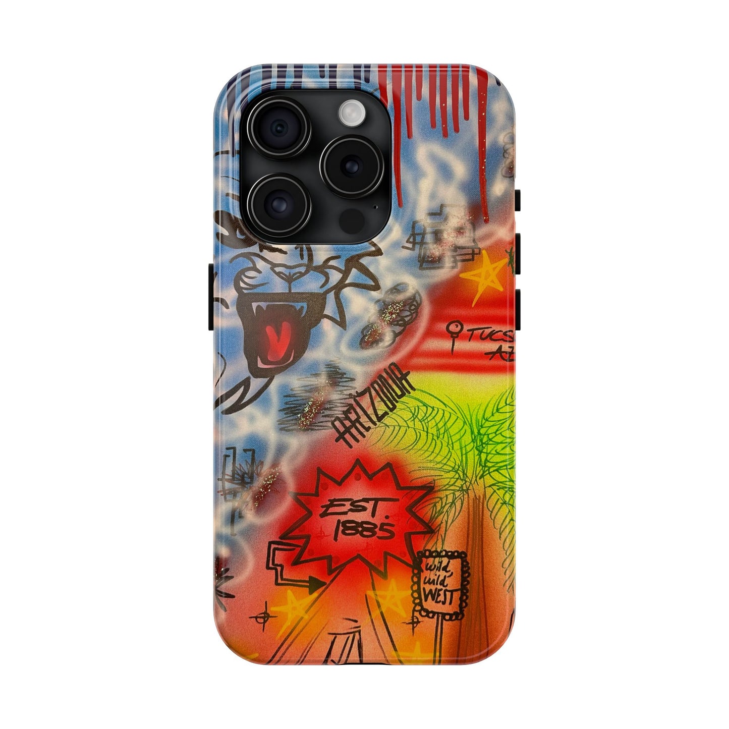 "tucson, arizona pt. 2" airbrush iPhone case