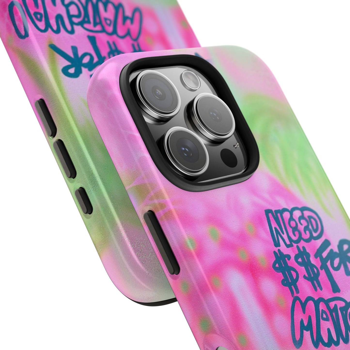 "need $$ for matcha" airbrush iPhone case