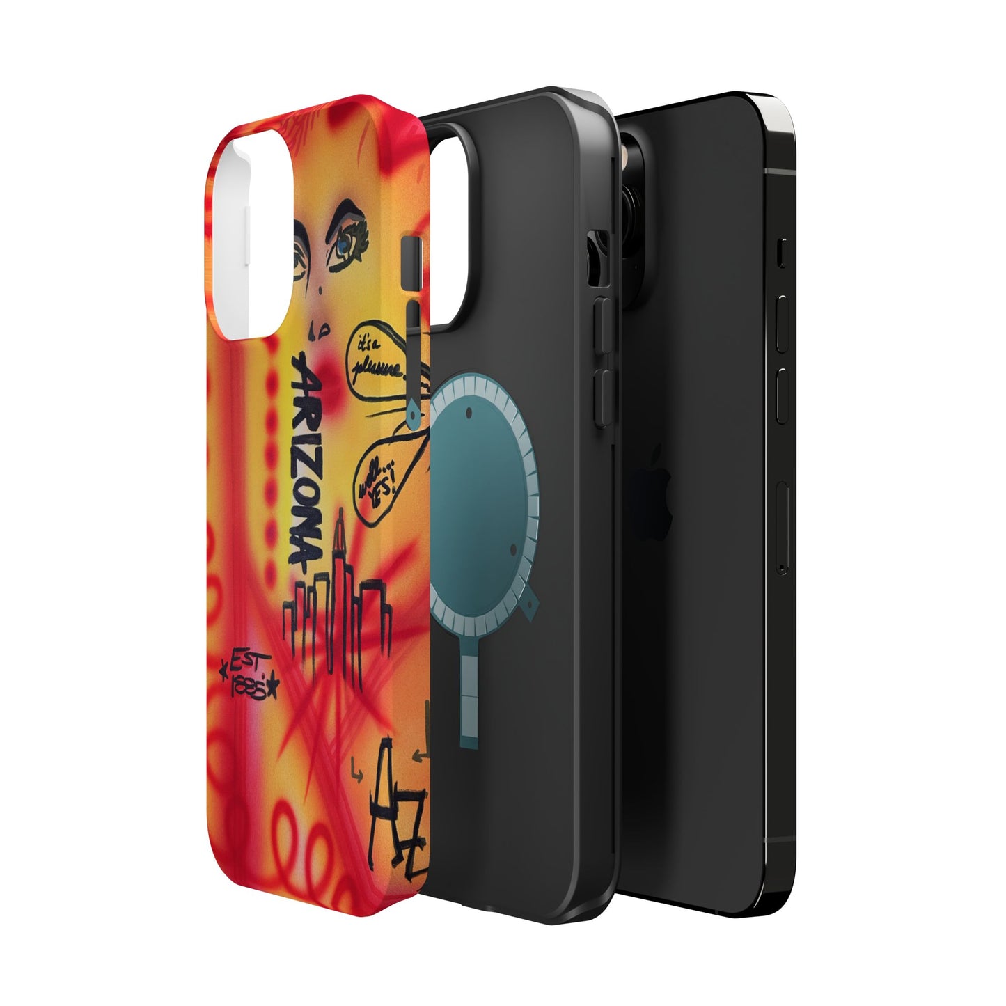 MagSafe "tempe, az" airbrush iPhone case