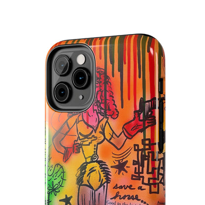 "wild, wild west" airbrush iPhone case