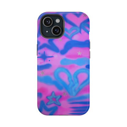 MagSafe "blue camo" airbrush iPhone case