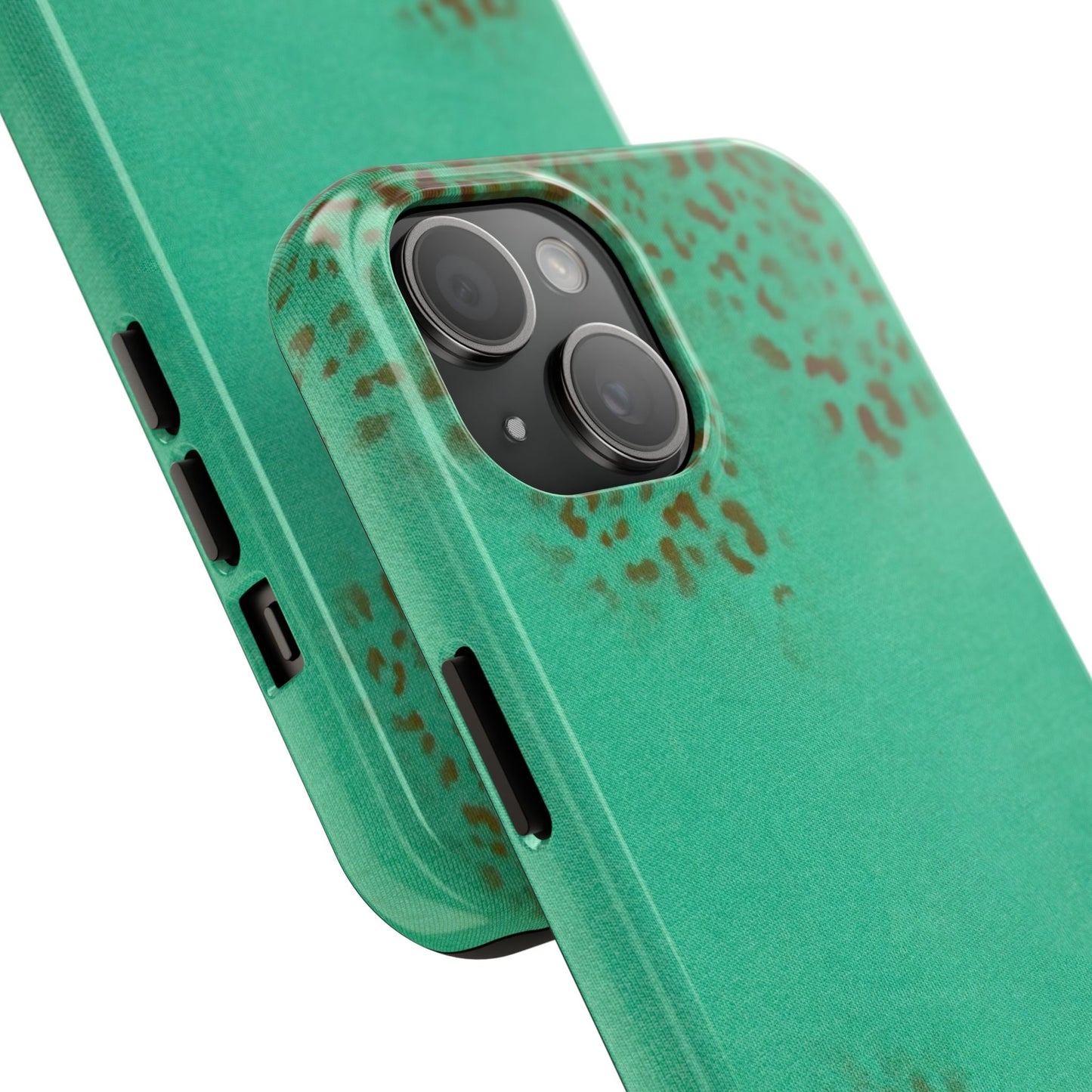 "teal cheetah" airbrush iPhone case