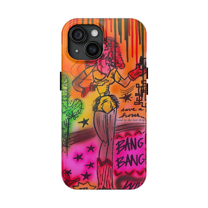 "wild, wild west" airbrush iPhone case