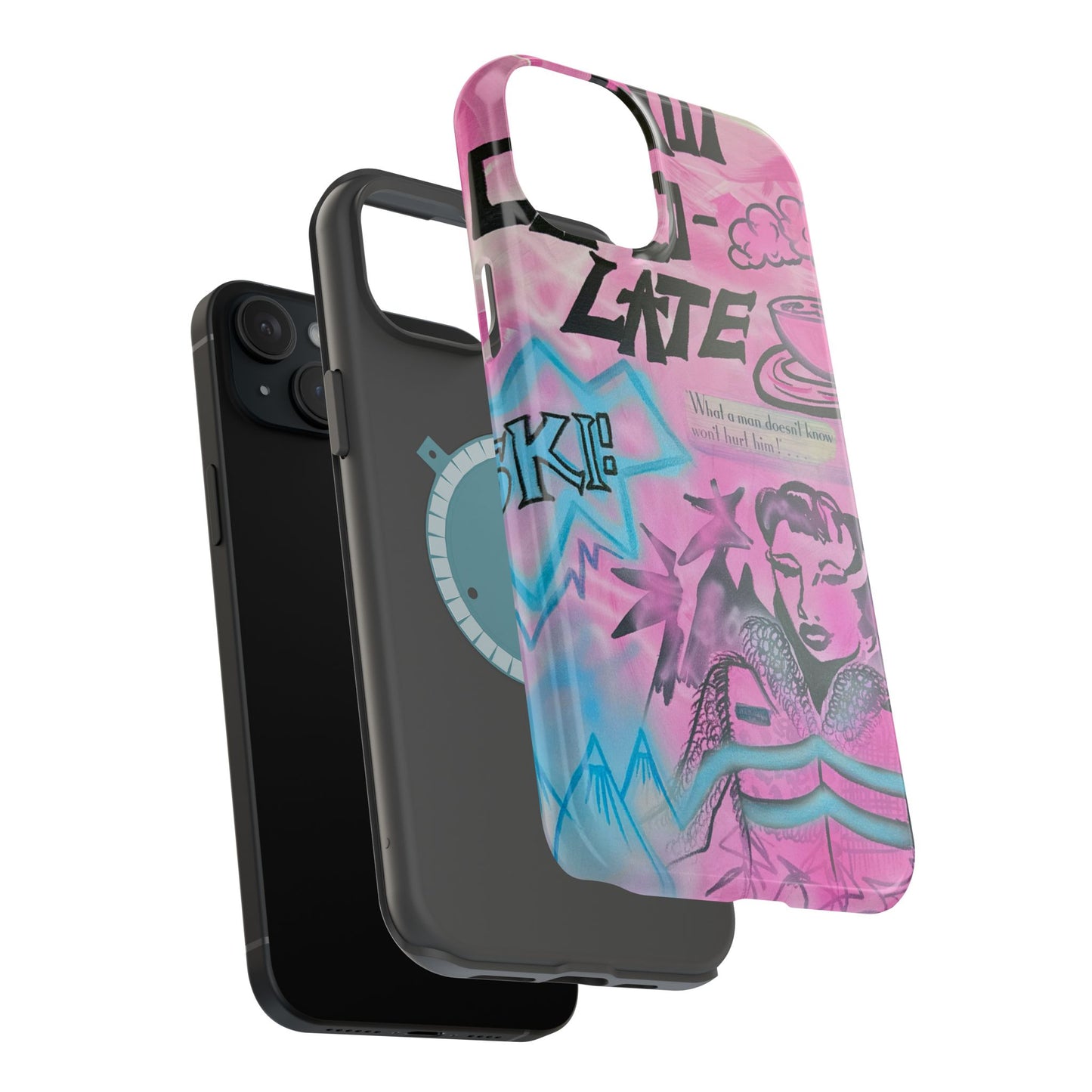 MagSafe "avant le ski" airbrush iPhone case