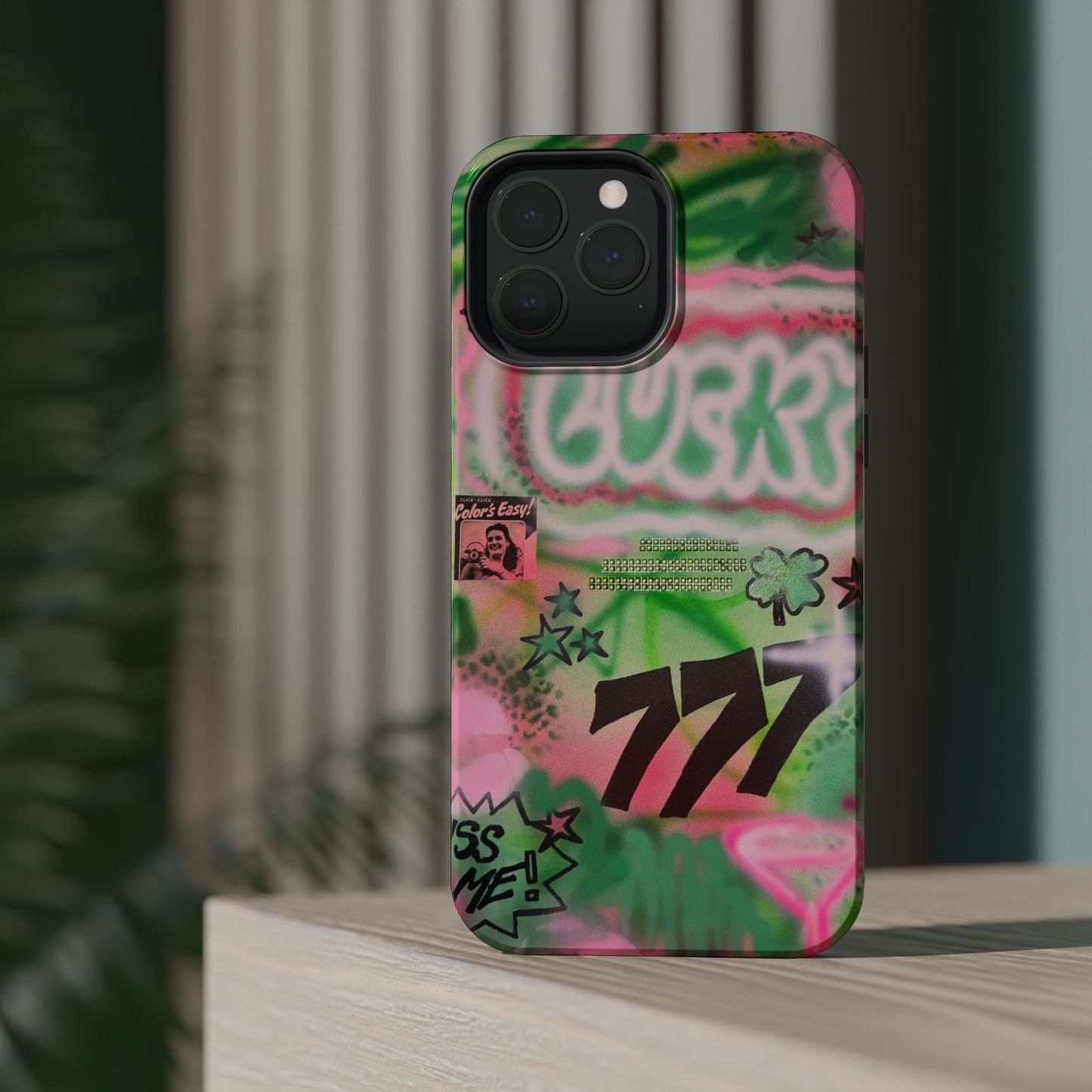 MagSafe "so lucky" airbrush iPhone case