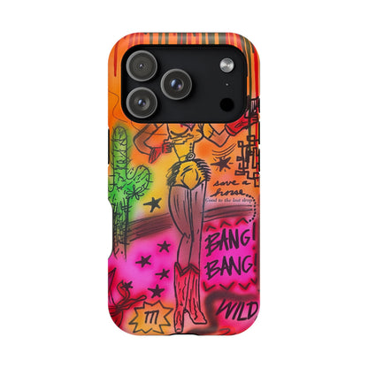 MagSafe "wild, wild west" airbrush iPhone case