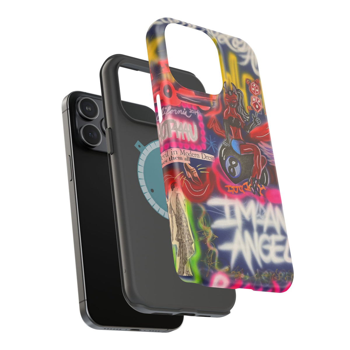 MagSafe "im an angel" airbrush iPhone case