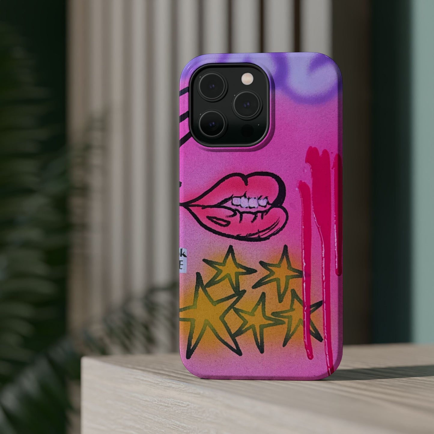 MagSafe "star drip" airbrush iPhone case