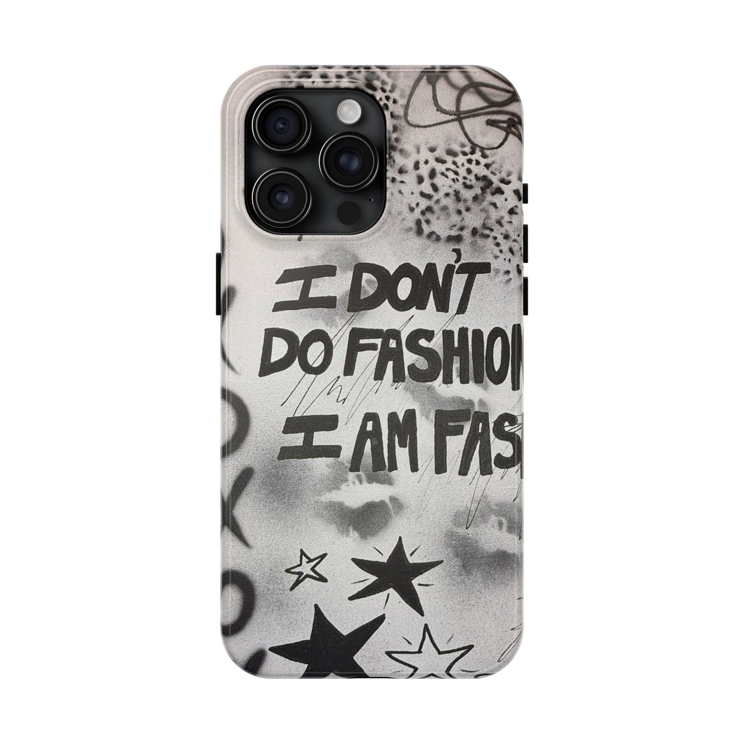 "i am fashion" airbrush iPhone case