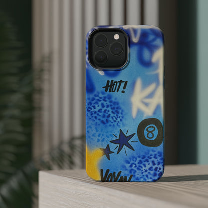 MagSafe "brilliant blues" airbrush iPhone case