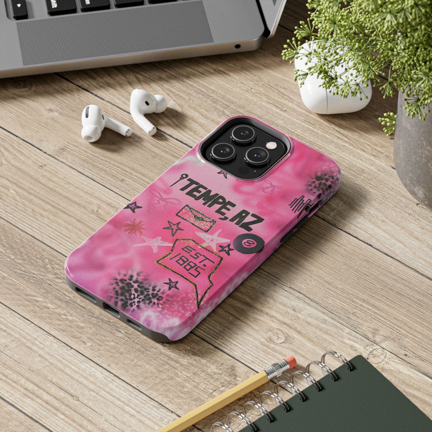 "tempe, az pt. 2" airbrush iPhone case