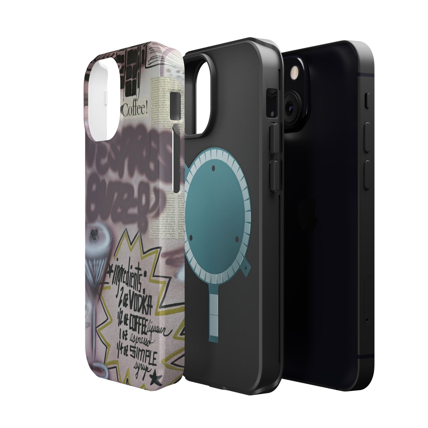 MagSafe "espresso martini" airbrush iPhone case