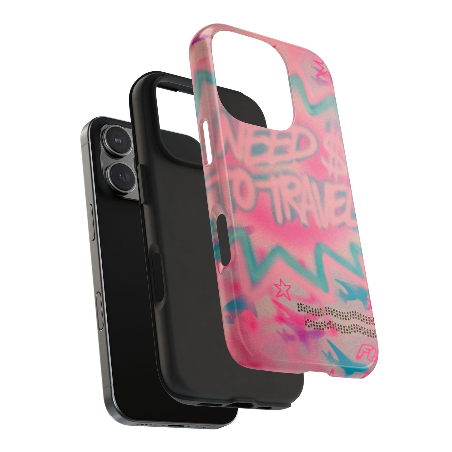 "need $$ to travel" airbrush iPhone case