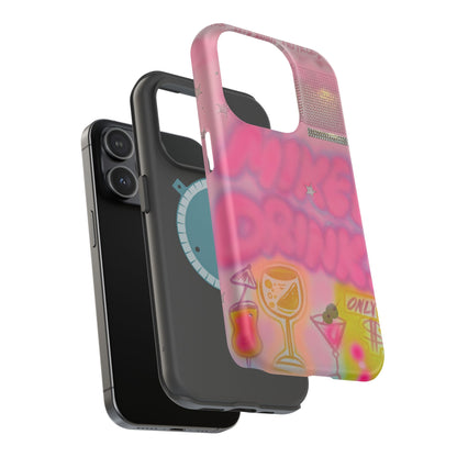 MagSafe "mixed drinks" airbrush iPhone case