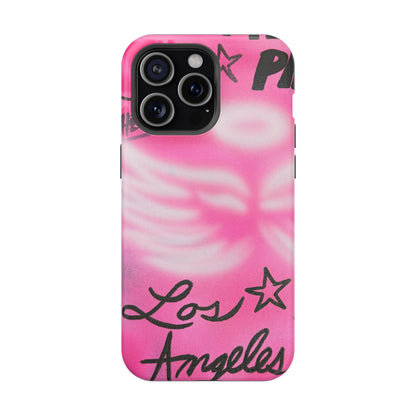 MagSafe "pinke Engelsflügel" Airbrush iPhone Hülle