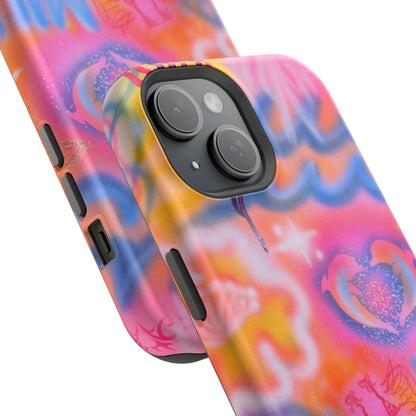 "mornings in malibu" MagSafe airbrush iPhone case