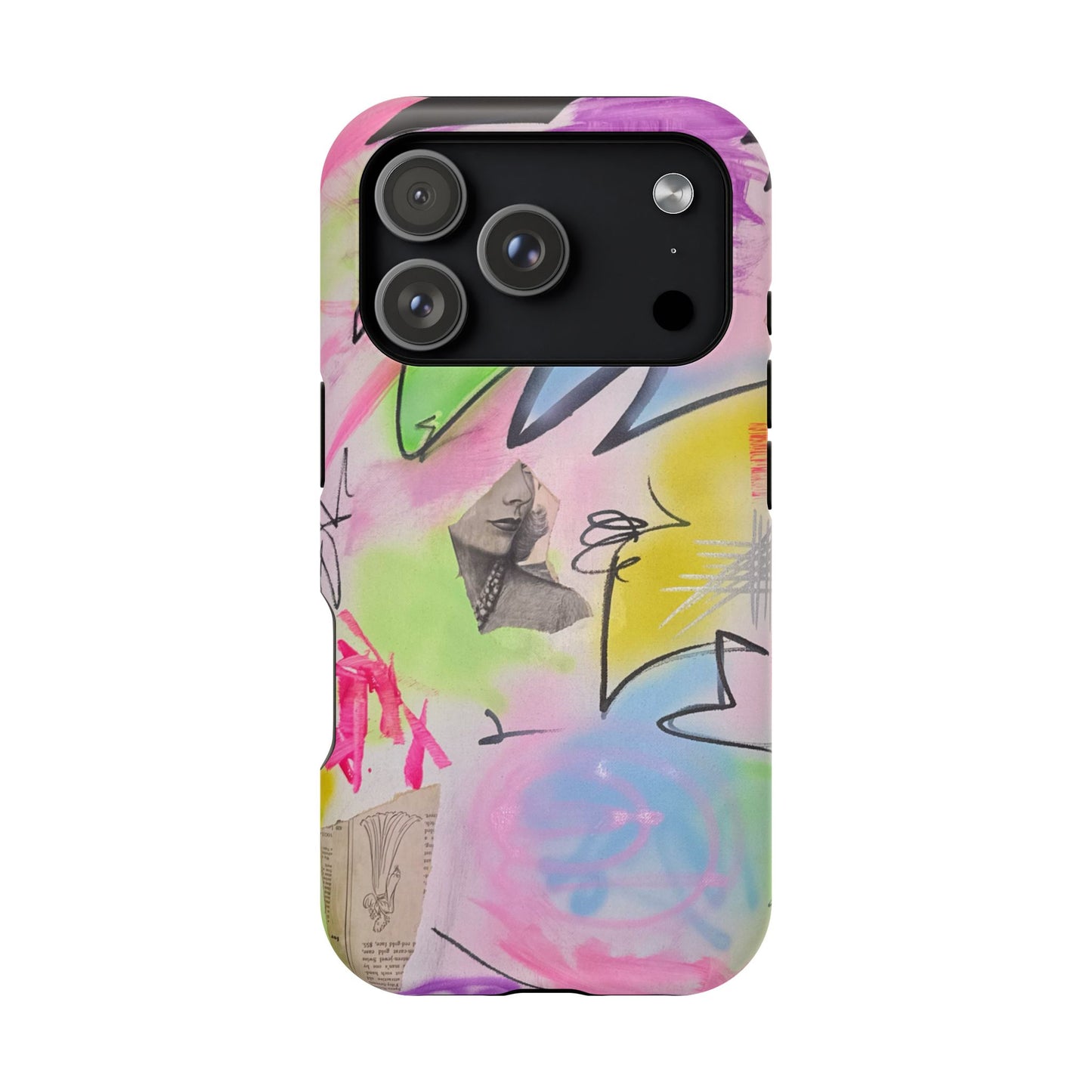 MagSafe "pastel static" airbrush iPhone case