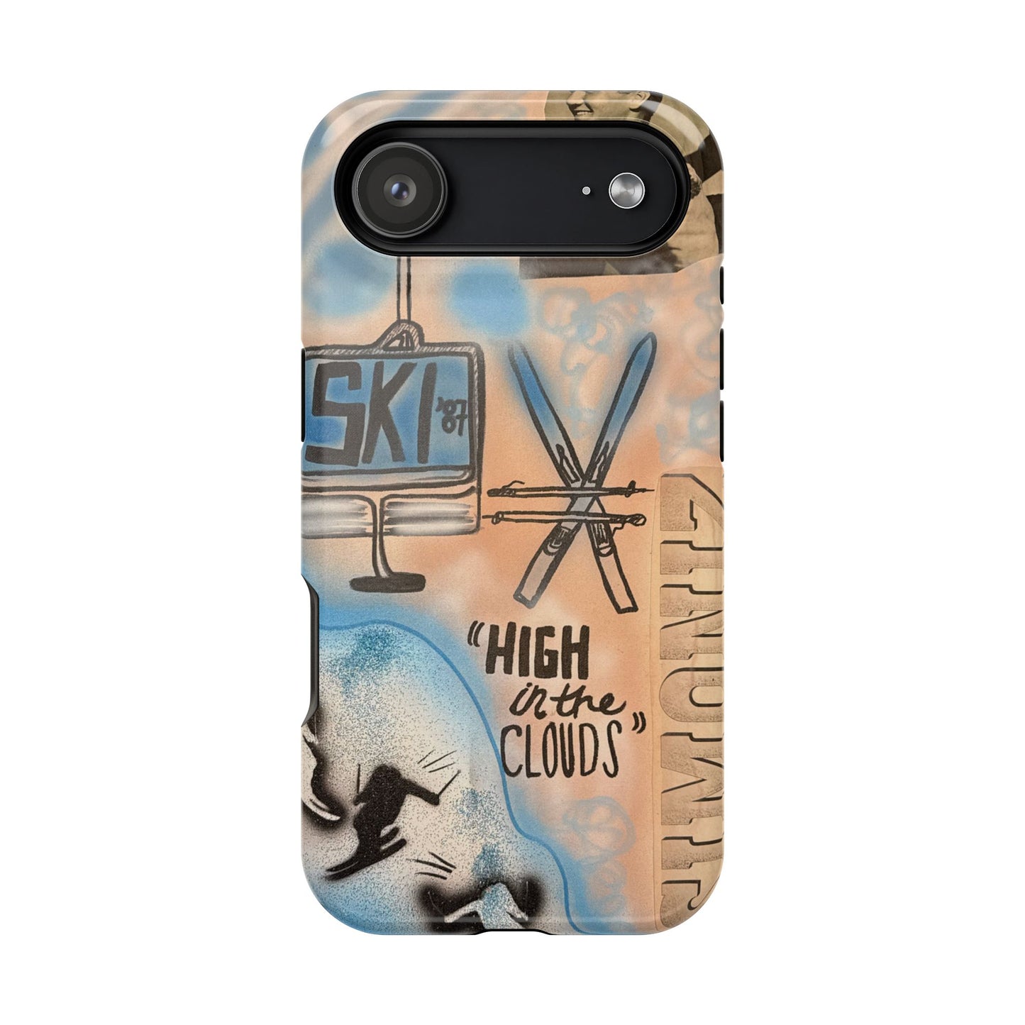MagSafe „high in the clouds“ Airbrush iPhone Hülle