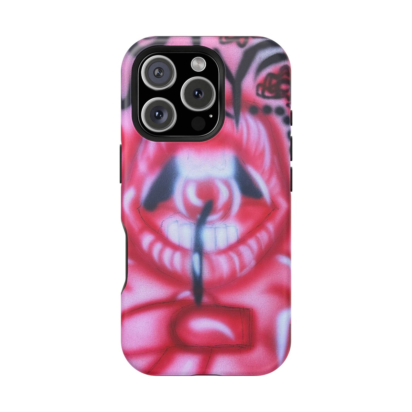 MagSafe "be happy, go lucky" Airbrush-iPhone-Hülle