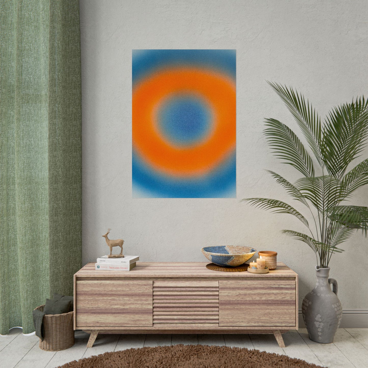 "citrus sky" airbrush rolled print