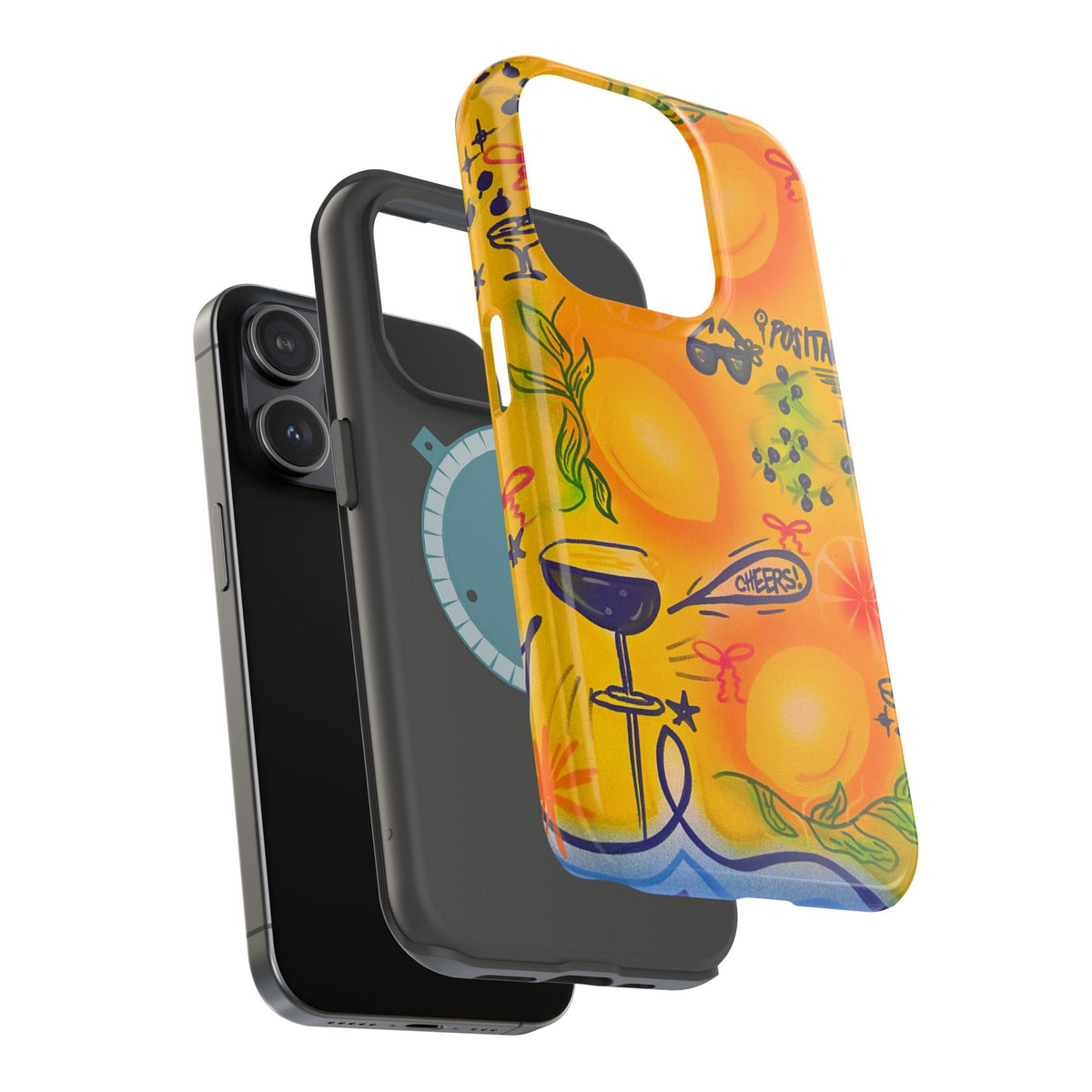 MagSafe Airbrush iPhone Hülle „citrus coastline“