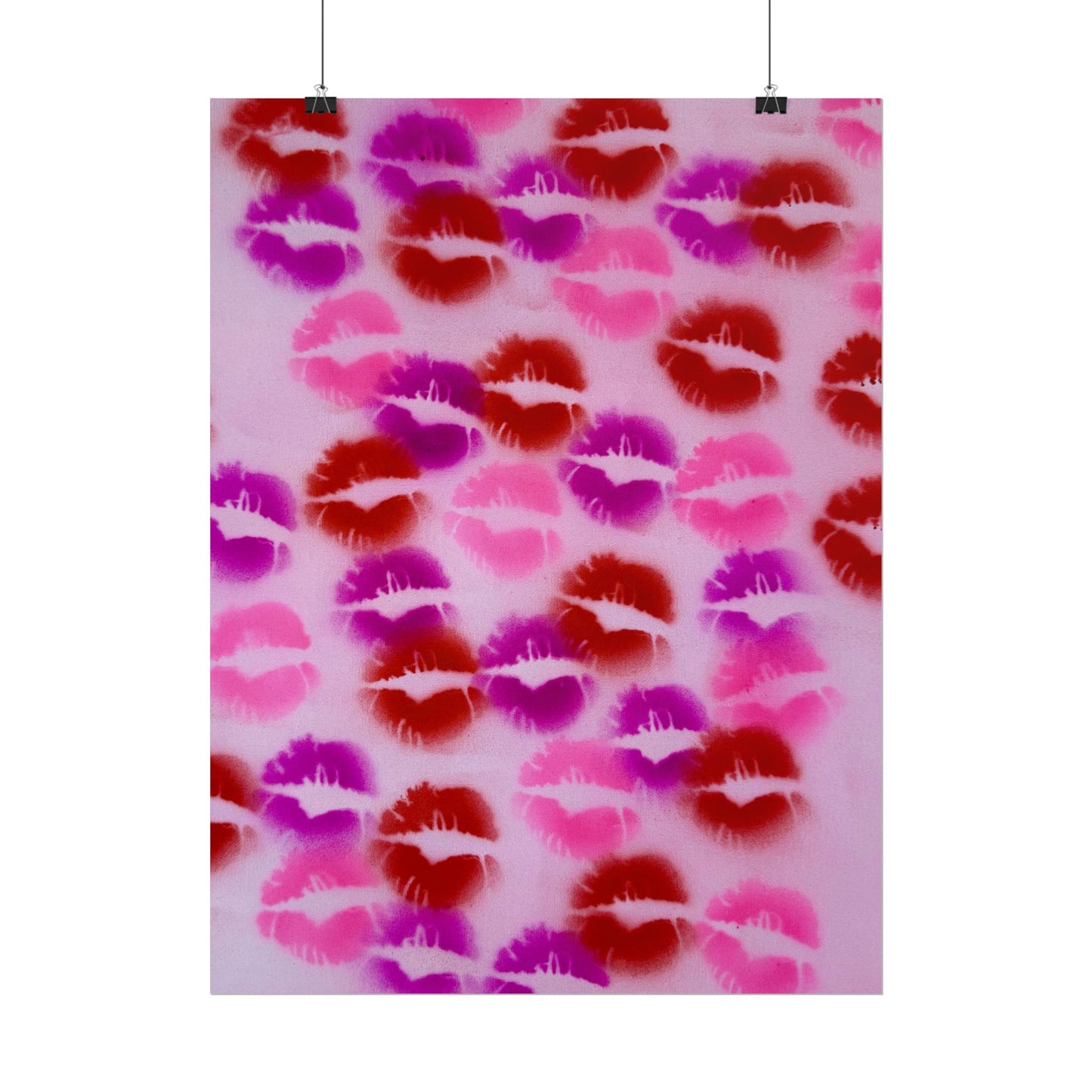 "mwah!" airbrush rolled print