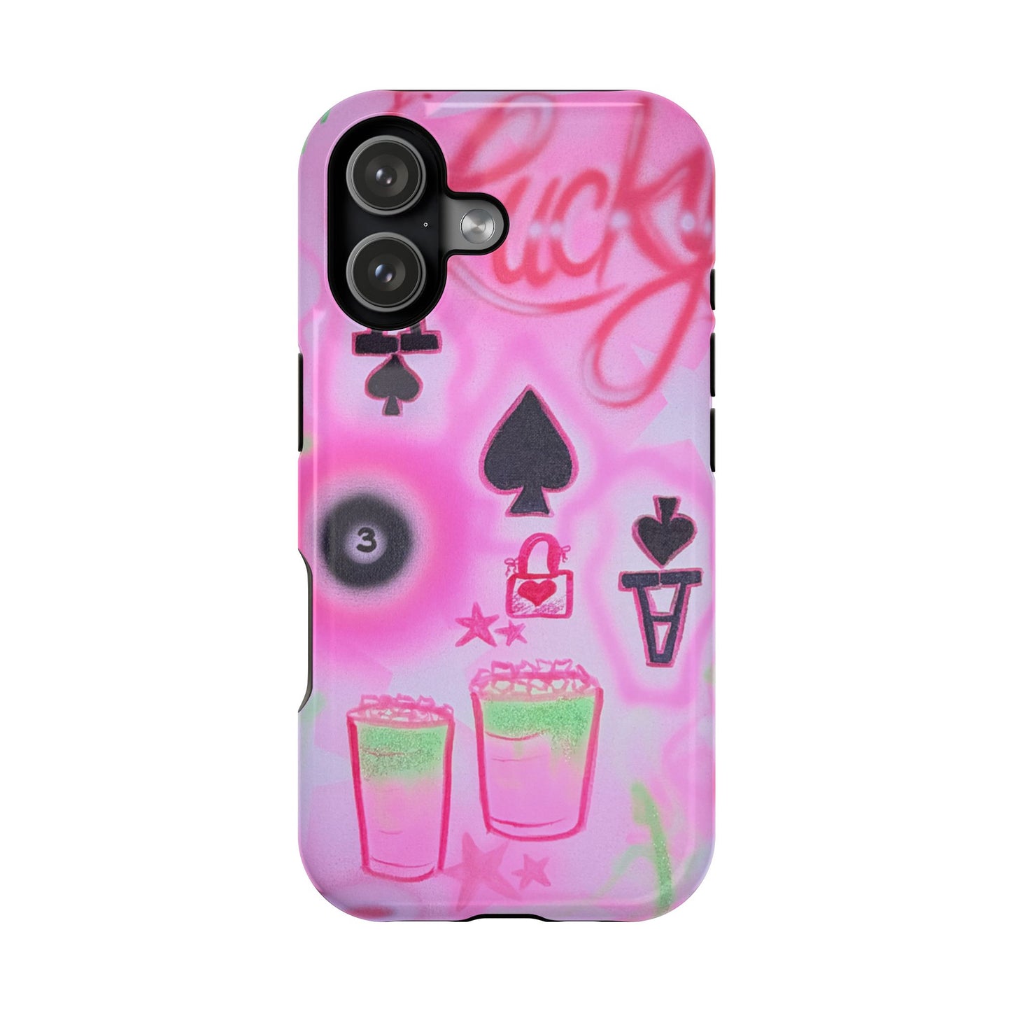 MagSafe "lucky ace" airbrush iPhone case