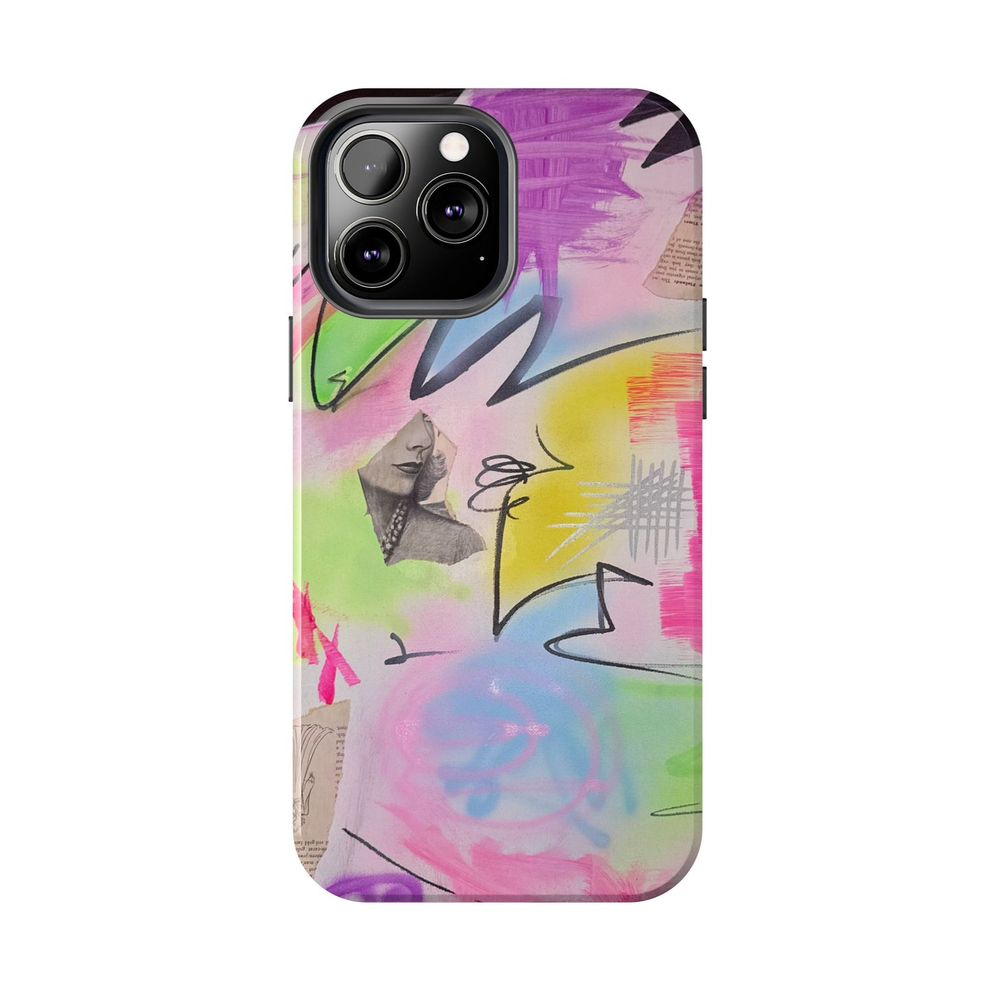 "pastel static" airbrush iPhone case