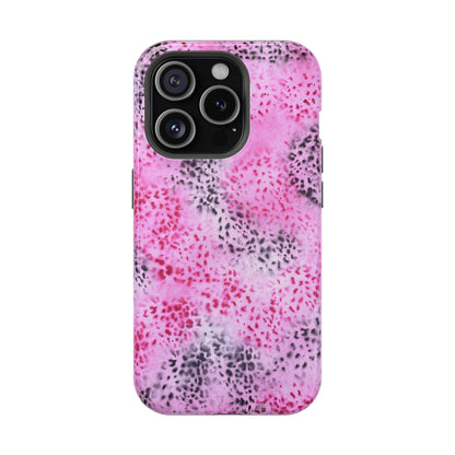 MagSafe "pink cheetah" airbrush iPhone case