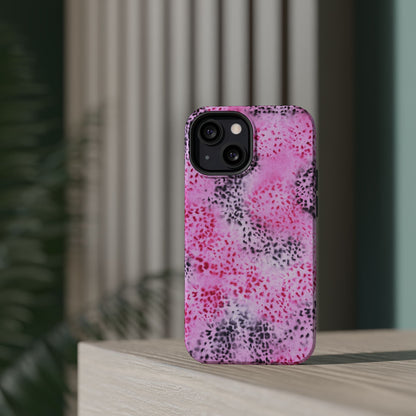 MagSafe "pink cheetah" airbrush iPhone case