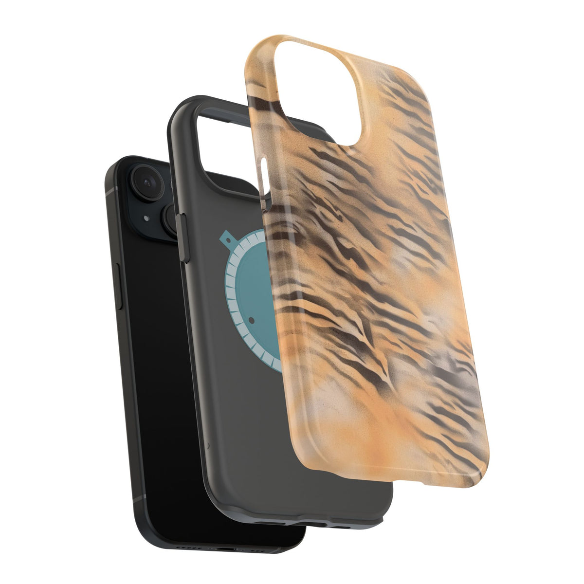 MagSafe "neutral tiger" airbrush iPhone case