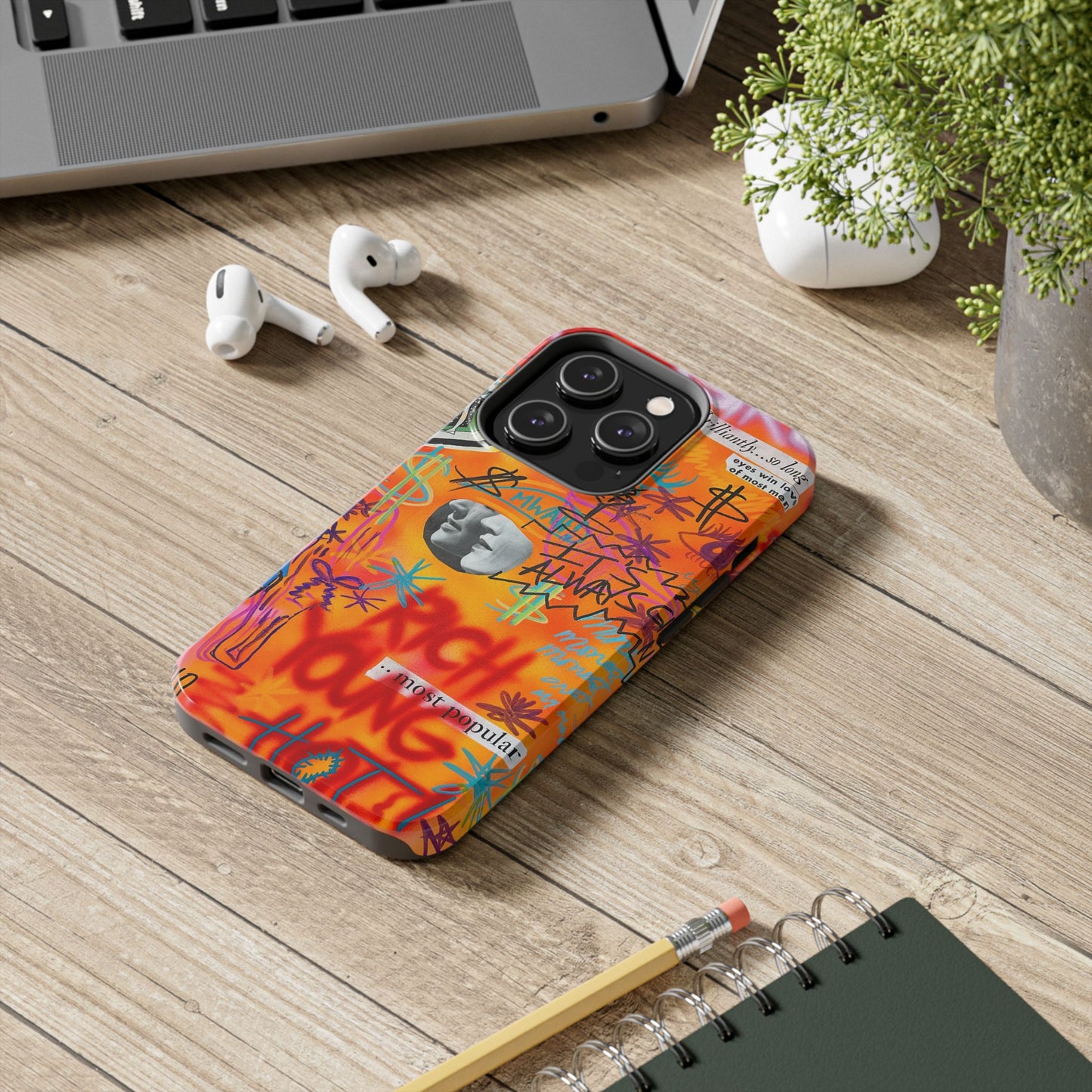 "young, rich, hot!" airbrush iPhone case