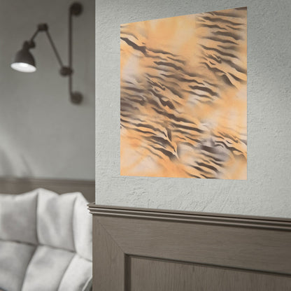 "neutral tiger" airbrush rolled print