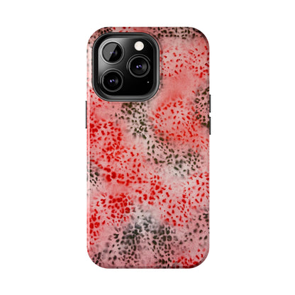 "red cheetah" airbrush iPhone case
