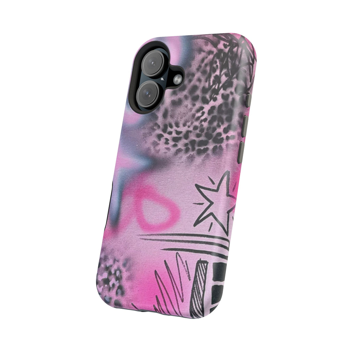 MagSafe "onyx cheetah" Airbrush iPhone Hülle