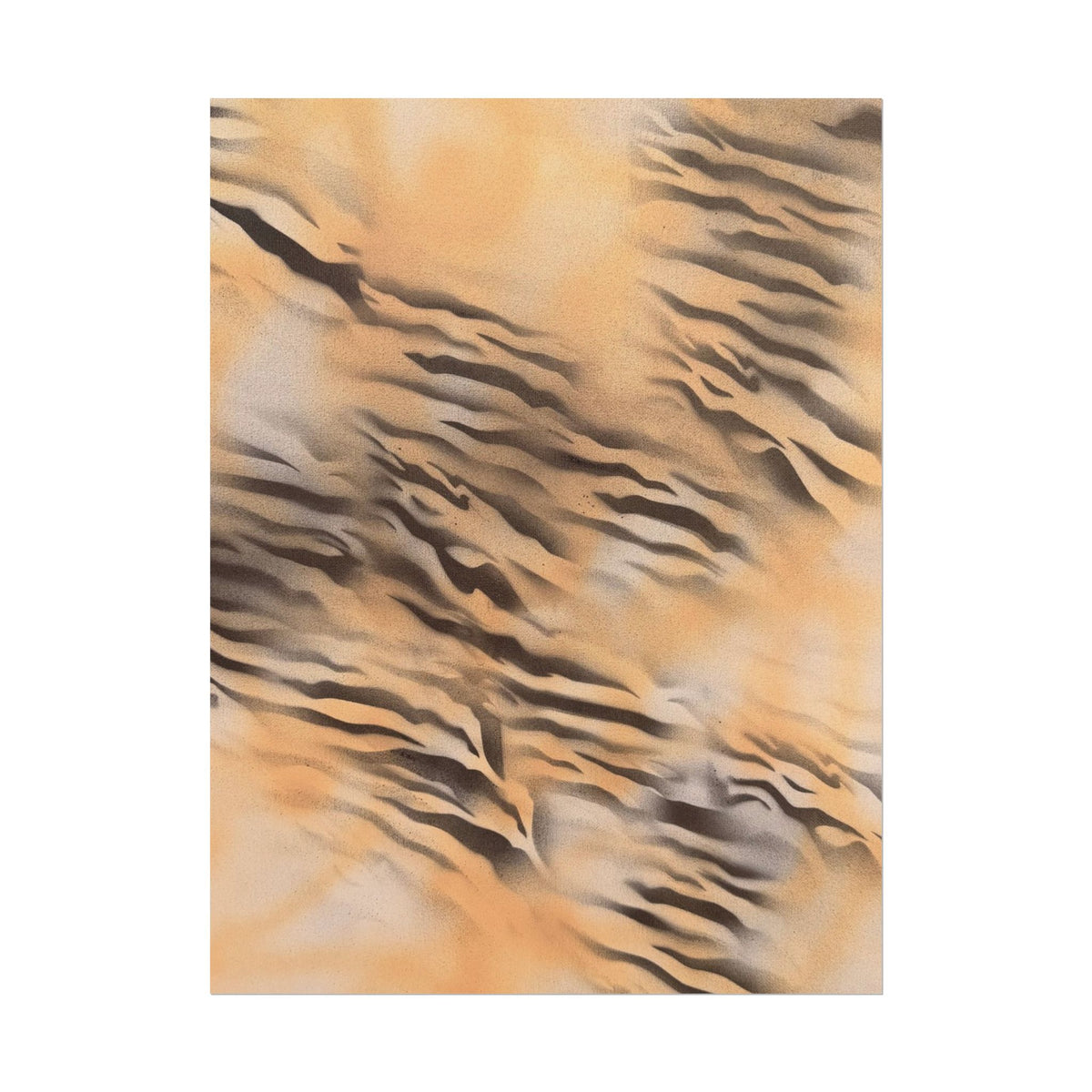 "neutral tiger" airbrush rolled print