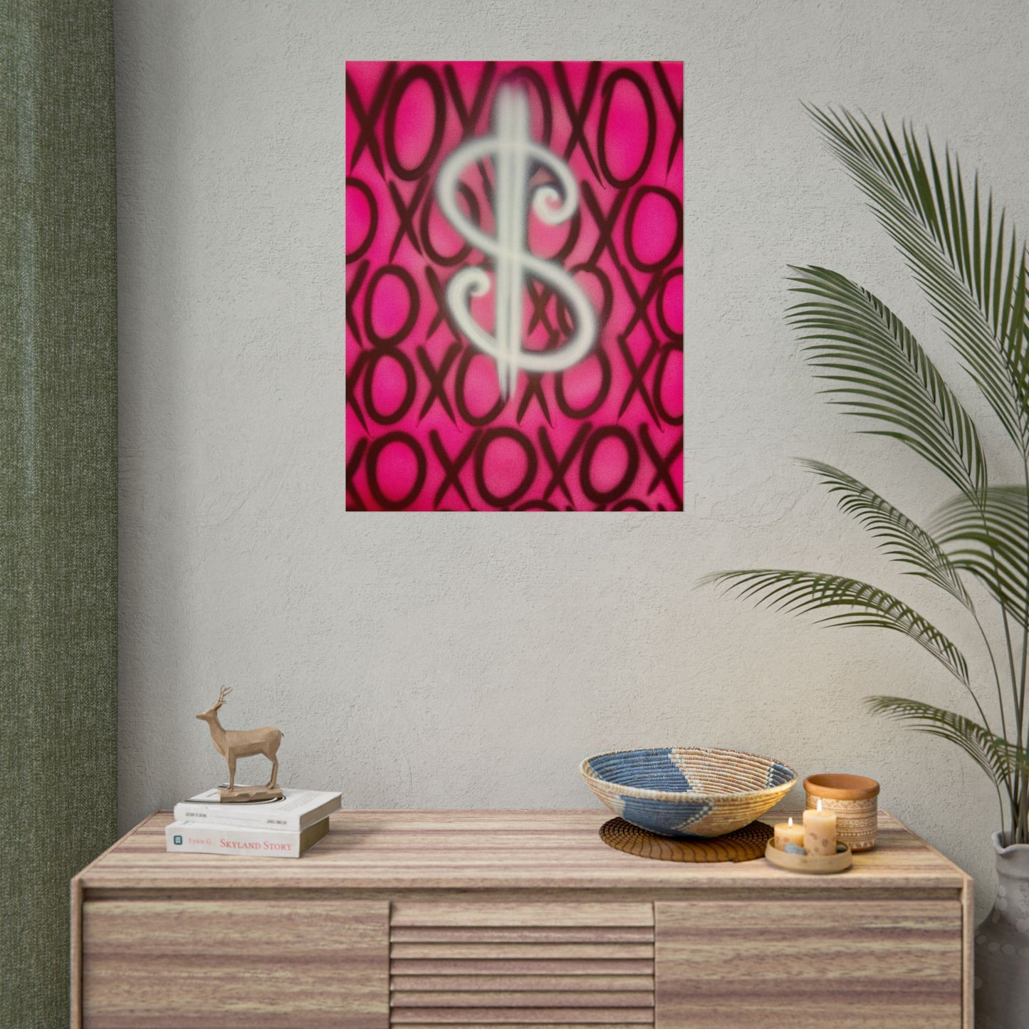 "money dream$" airbrush rolled print