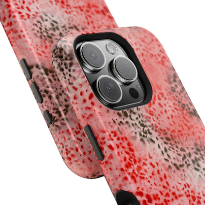 MagSafe "red cheetah" airbrush iPhone case