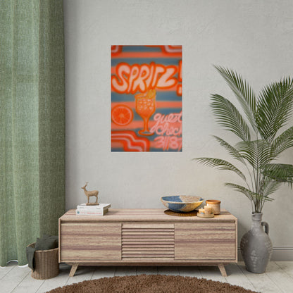"aperol spritz" airbrush rolled print