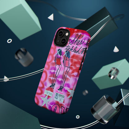 MagSafe "tickled pink" airbrush iPhone case