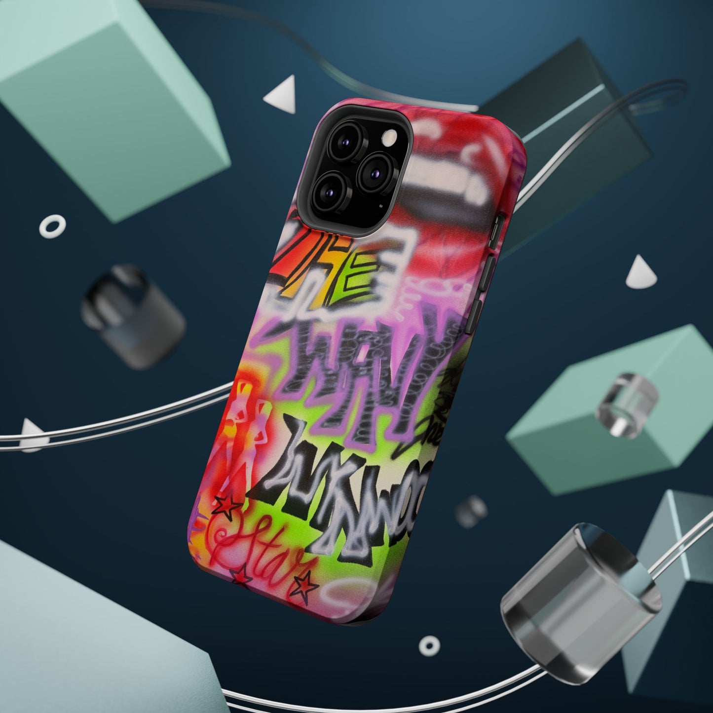 MagSafe "wynwood gold" airbrush iPhone case