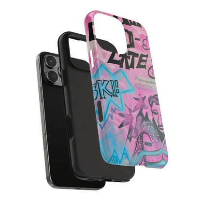 "avant le ski" airbrush iPhone case