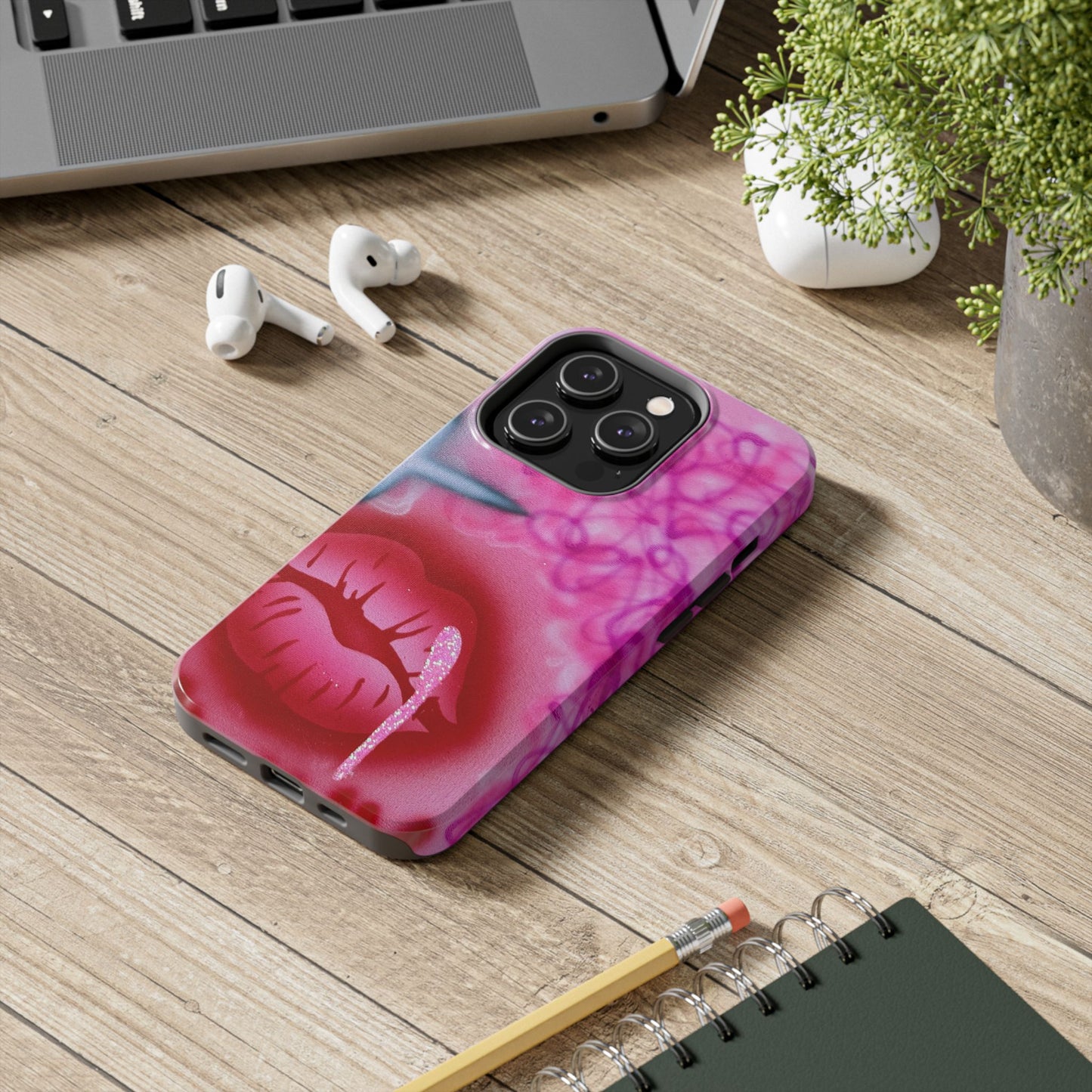 "glitter aura" airbrush iPhone case
